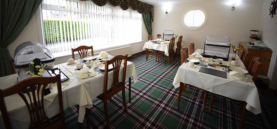 Quiraing House dining room at our Portree bed and breakfast accommodation
