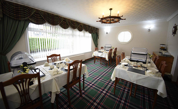 Quiraing House dining room at our Portree bed and breakfast accommodation