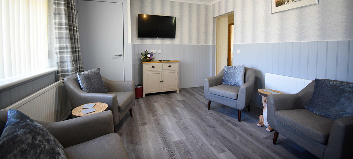 Quiraing House self catering accommodation with spacious living room in Portree with WIFI