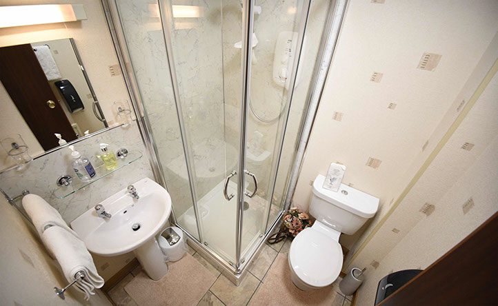En Suite shower room at Quiraing House bed and breakfast accommodation in Portree