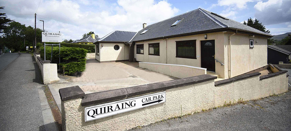 Quiraing House accommodation in Portree with private parking and WIFI internet accesss