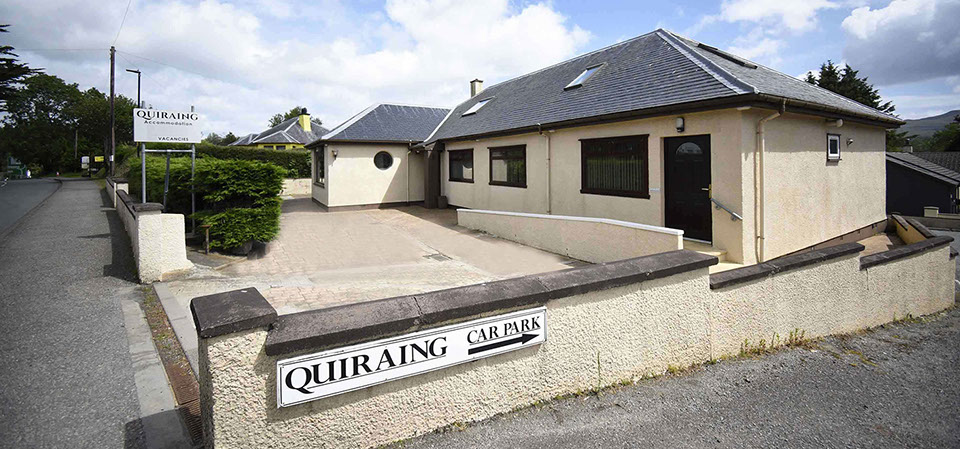Quiraing House accommodation in Portree with private parking and WIFI internet accesss
