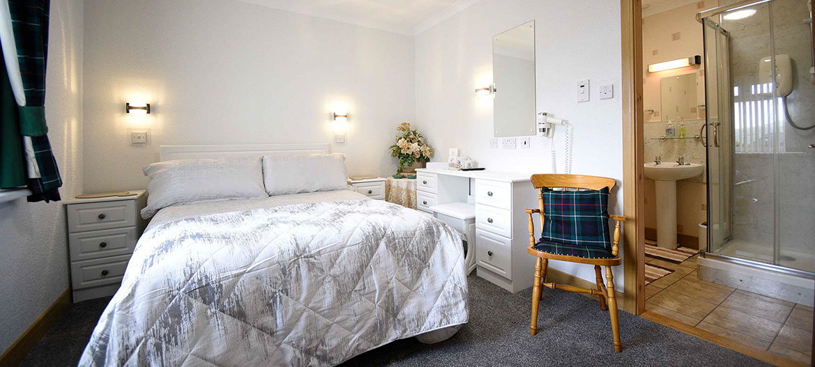 Comfortable double and twin beds in Quiraing House self catering accommodation in Portree
